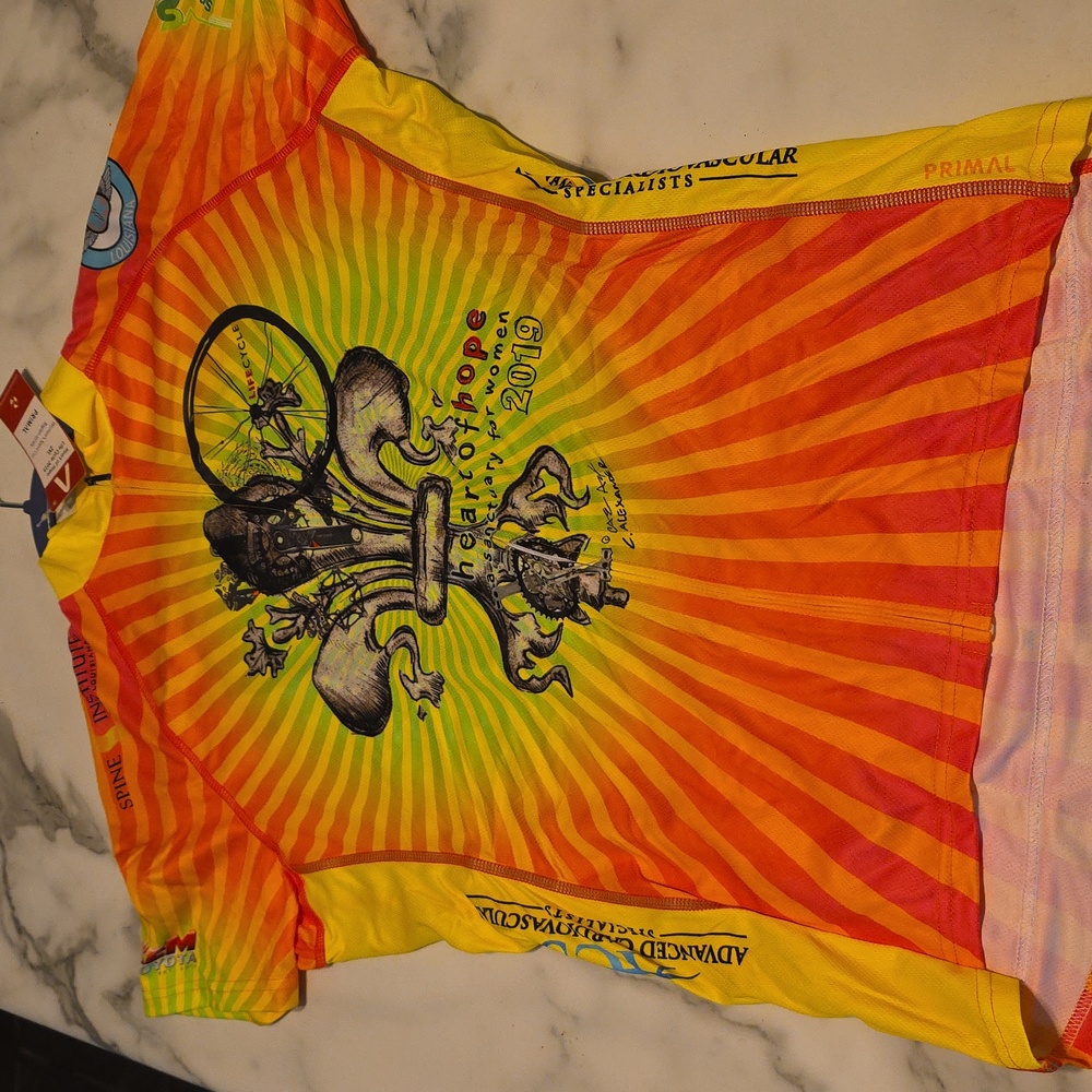 Primal cycle jersey, Louisiana Heart of Hope women's 2xl cycle jersey